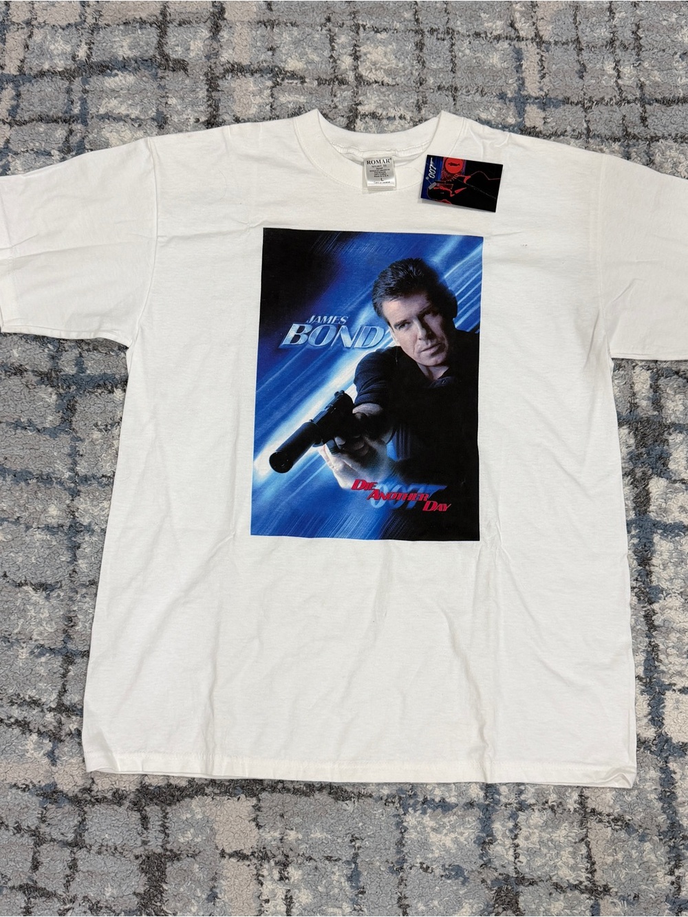 VTG James Bond 007 #20 Bond Die Another Day Movie Promo T Shirt Size Large - NEW